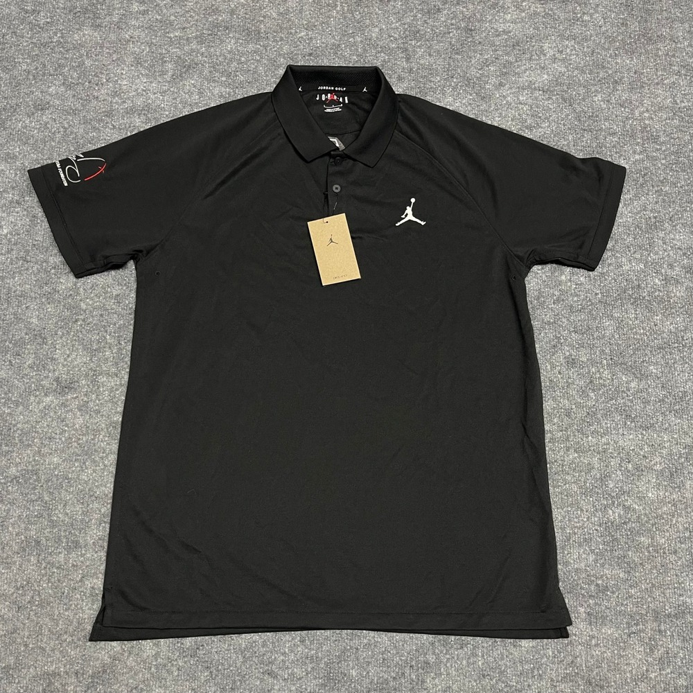 Jayson Tatum Foundation Golf Tournament Polo Shirt Mens‎ Large Black Jordan NEW